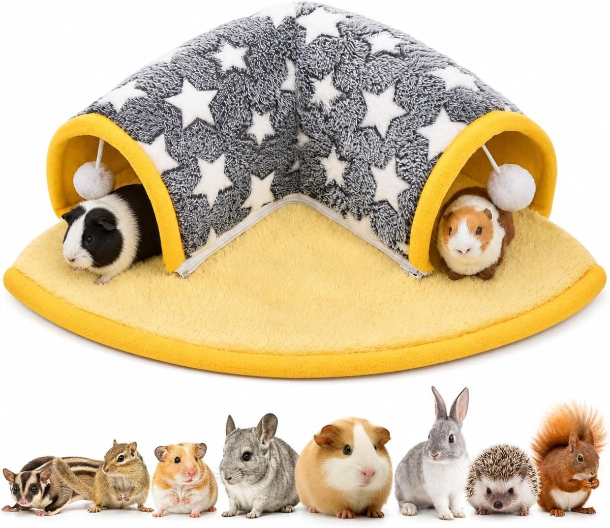 Avont Large Guinea Pig Tunnel Bed with Toy Balls