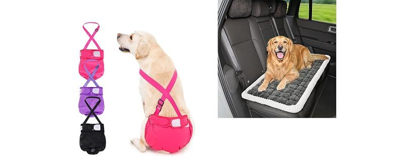 Avont Female Dog Diapers + Back Seat Bed, No. 3