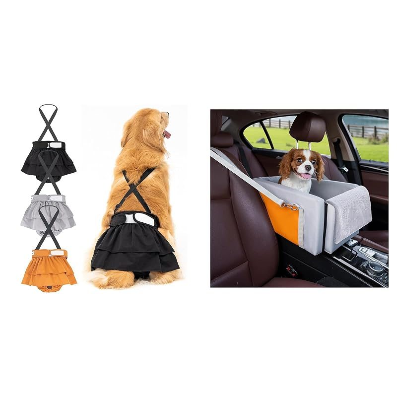 Avont Female Dog Diapers + Console Car Seat
